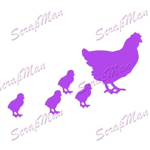 Set of dies "Chickens" ScrapMan