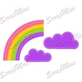 Set Dies "Rainbow and Clouds"  Scrapman