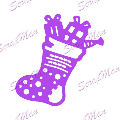 Die " Christmas Sock " Scrapman